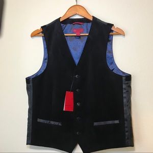 Alfani Velvet Satin-Trim Vest
